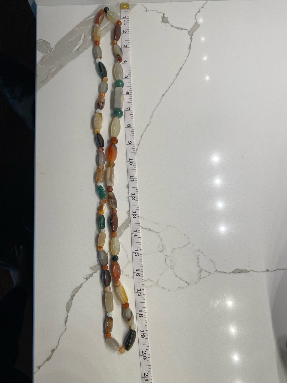 Multi-Color Boho Vintage Beggar Bead Agate Necklace - Women Jewelry - Picture 5 of 7